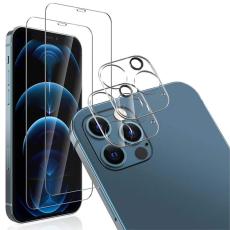 OEM - iPhone 12 Pro Max [4-PACK] 2 X Kameralinsskydd Glas + 2 X Härdat glas