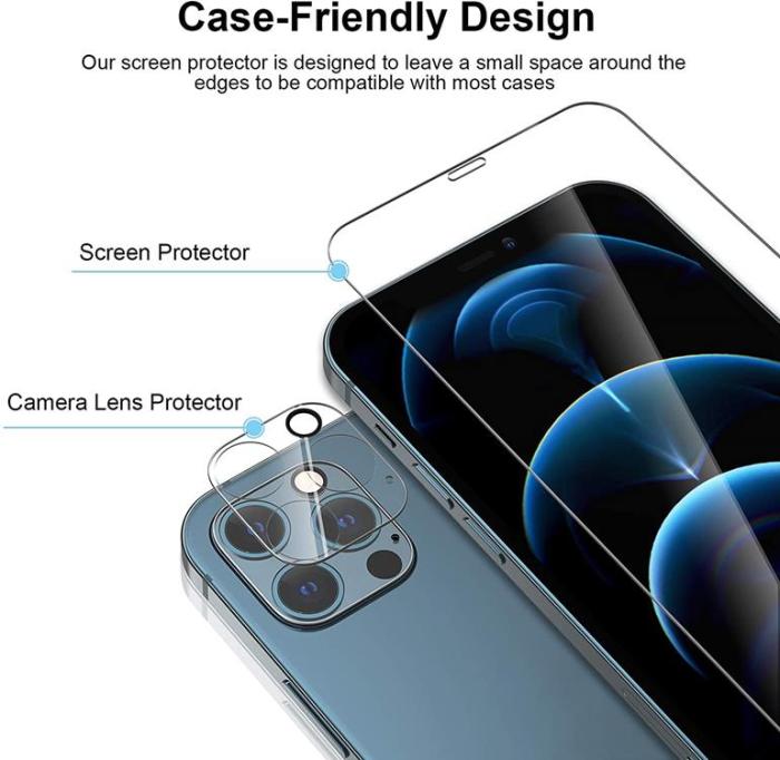 OEM - [4-PACK] 2 X Kameralinsskydd i Härdat Glas + 2 X Härdat glas iPhone 11 Pro Max