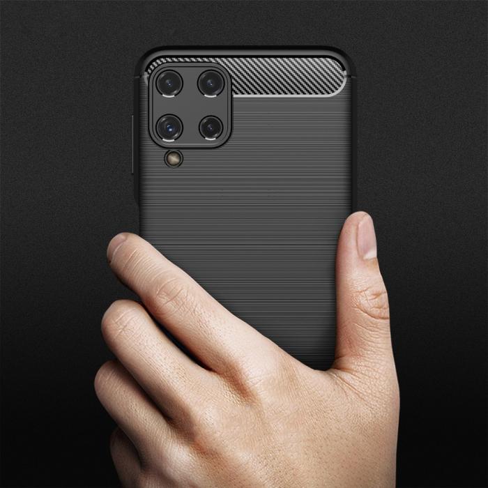 OEM - TPU Carbon Skal Galaxy A22 4G - Svart