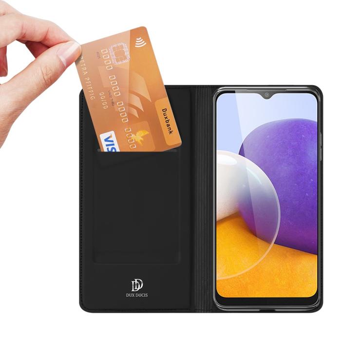 Dux Ducis - Dux Ducis Skinpro Plånboksfodral Galaxy A22 4G - Svart
