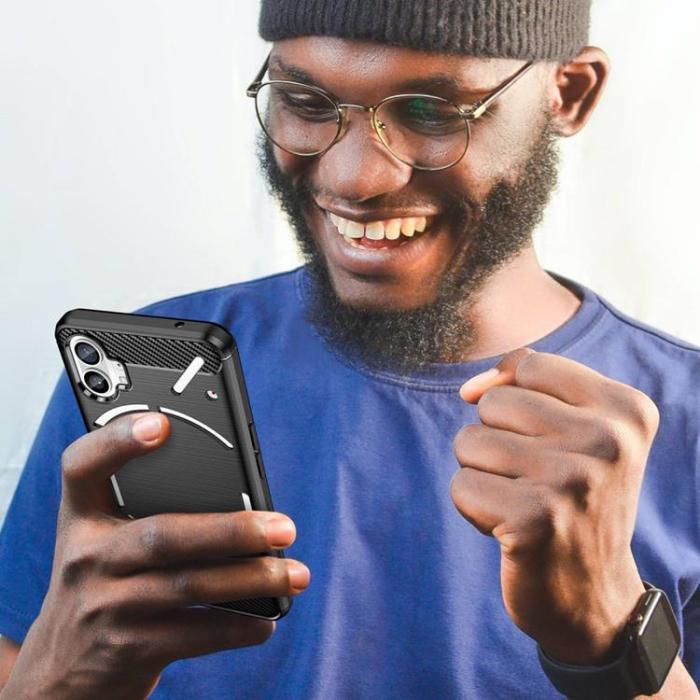 A-One Brand - Nothing Phone 1 Skal Carbon Fiber - Svart
