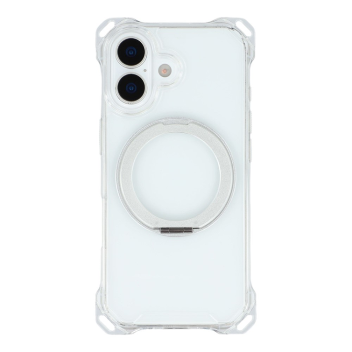 A-One Brand - iPhone 17 Mobilskal MagSafe Ring Kickstand - Transparent