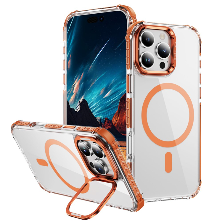 iPhone 16 Pro Max Mobilskal MagSafe Kickstand - Orange | 2353 | AlltMobil