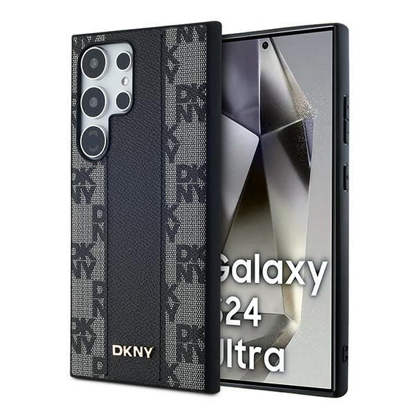 DKNY Galaxy S24 Ultra Mobilskal MagSafe Läder Checkered Mono - Svart | 2353 | AlltMobil