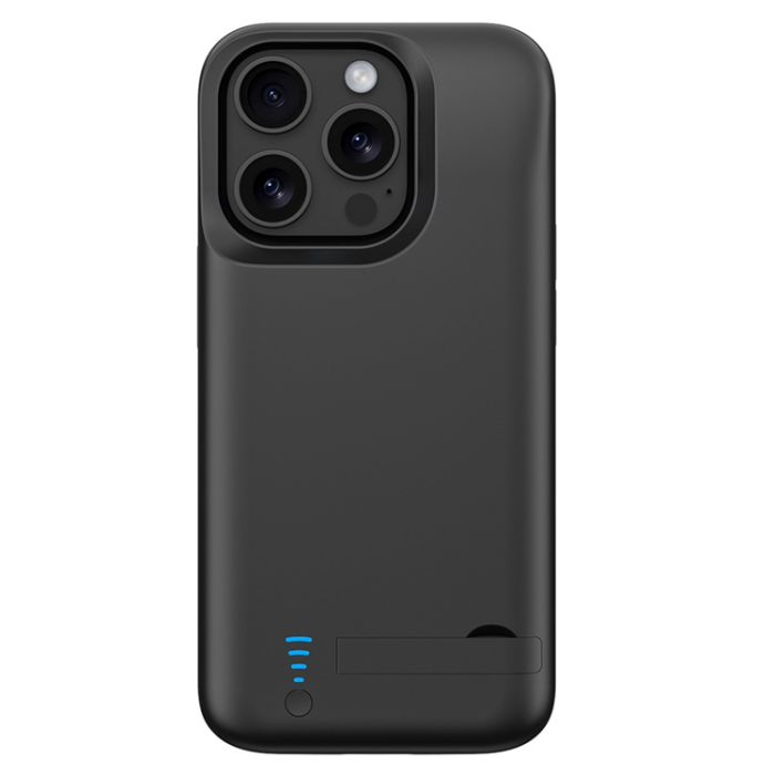 A-One Brand - Galaxy iPhone 16 Pro Batteriskal Kickstand 5000mAh - Svart