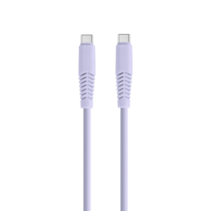 Setty - Setty USB-C Till USB-C Kabel 1.5 m 2.1A KSC-C-1.529 - Lila