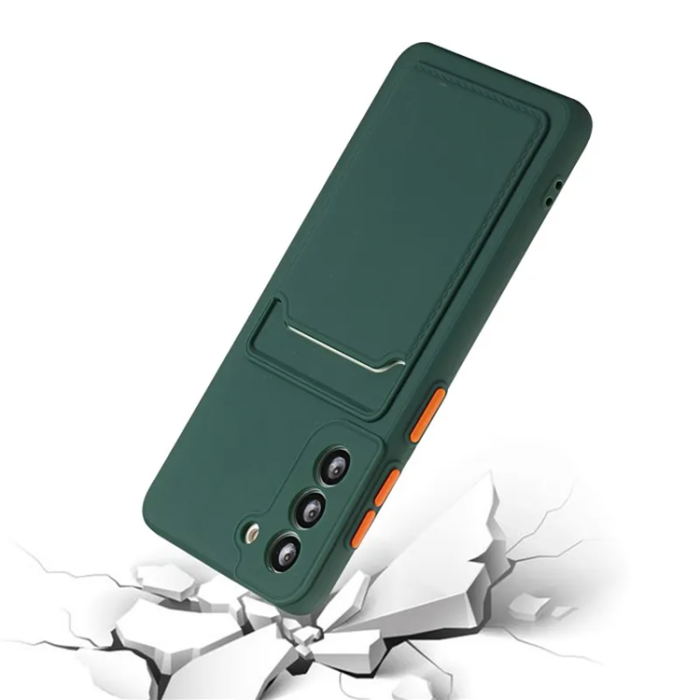 OEM - Galaxy S23 Mobilskal Korthållare TPU - Midnight Grön