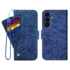 OEM - Samsung Galaxy S26 Pl&aring;nboksfodral Vattent&aring;lig Konstl&auml;der - Bl&aring;