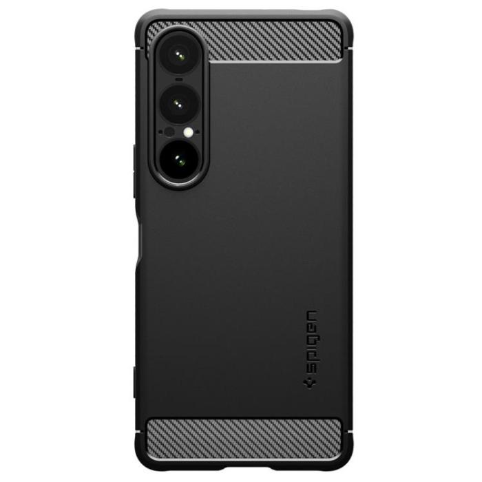 Spigen - Sony Xperia 1 VII Mobilskal Rugged Armor - Matte Svart