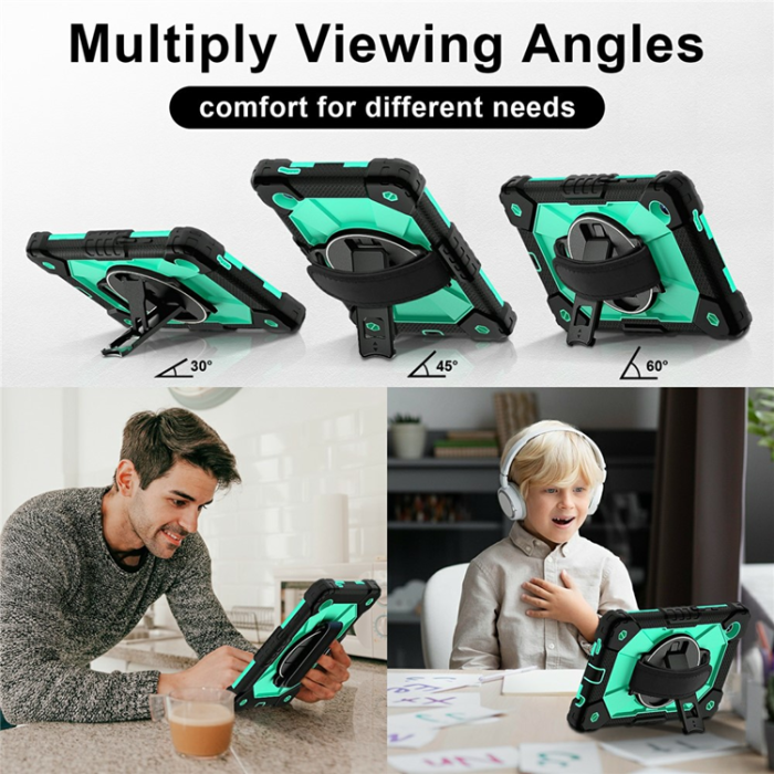 A-One Brand - Galaxy Tab A11 Skal Kickstand - Svart/Mint Grön