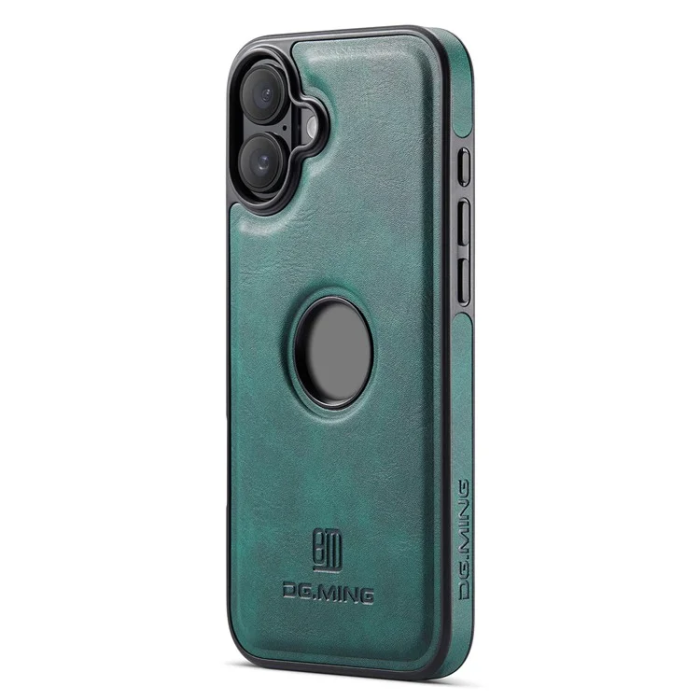DG.MING - DG.MING iPhone 16 Plus Mobilskal Anti-Drop Läder - Grön