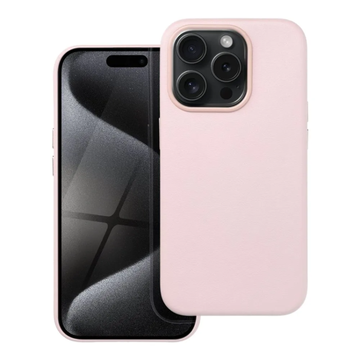 OEM - iPhone 15 Pro Mobilskal Magsafe Läder - Rosa
