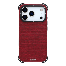 YOUNGKIT - YOUNGKIT iPhone 17 Pro Max Mobilskal MagSafe Jeans Cloth - Brun