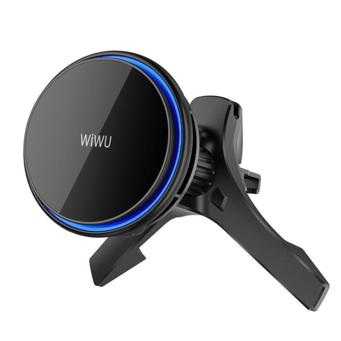 WIWU - WIWU Magnetisk Bilhållare Med Trådlös Laddning 15W CH-317 - Svart