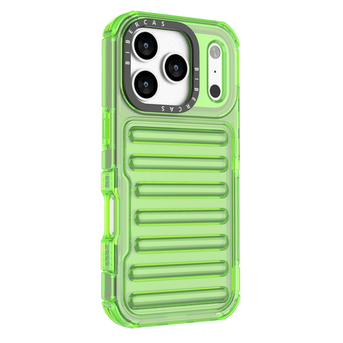A-One Brand - iPhone 17 Pro Max Mobilskal Stripe Design Detachable - Grön