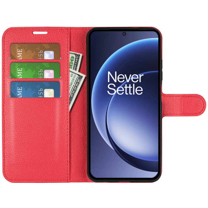 A-One Brand - OnePlus 15 5G Plånboksfodral Litchi Shockproof Konstläder