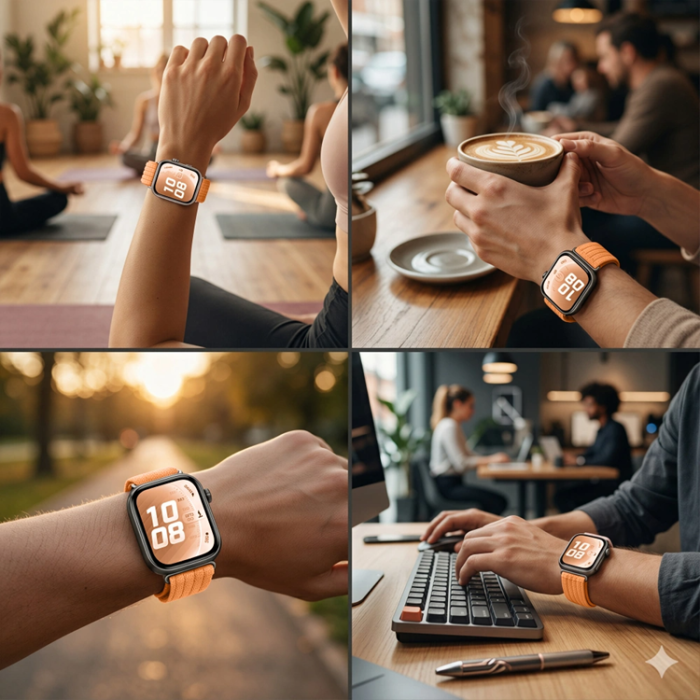Tech-Protect - Tech-Protect Huawei Watch Fit 3/4/4 Pro/5/5 Pro Armband Nylon - Orange