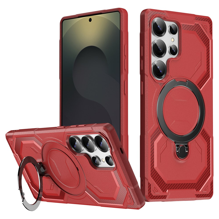 Galaxy S25 Ultra Mobilskal MagSafe Kickstativ - Röd | 2353 | AlltMobil