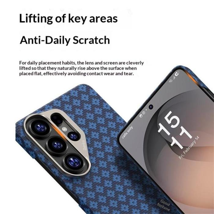 Benks - BENKS Mobilskal För Galaxy S26 Ultra MagSafe Kevlar Aramid Fiber - Blå