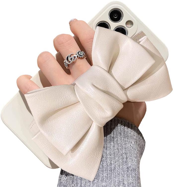 Bowknot Läderrem TPU Skal iPhone 13 Pro - Vit | 2353 | AlltMobil