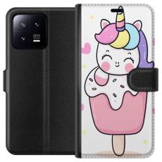 iSecrets - Pl&aring;nboksfodral till Xiaomi 13 med Glad enh&ouml;rning