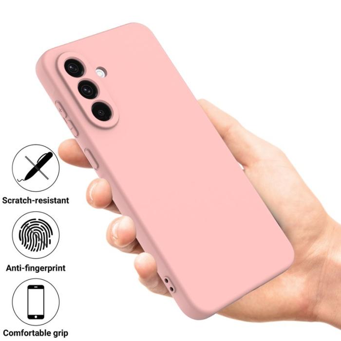 OEM - Mobilskal till Samsung Galaxy S26+ Flytande Silikon Med Handrem - Rosa