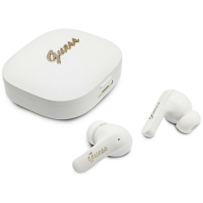 Guess - Guess TWS In-ear H&ouml;rlurar Script Metal Logo - Vit