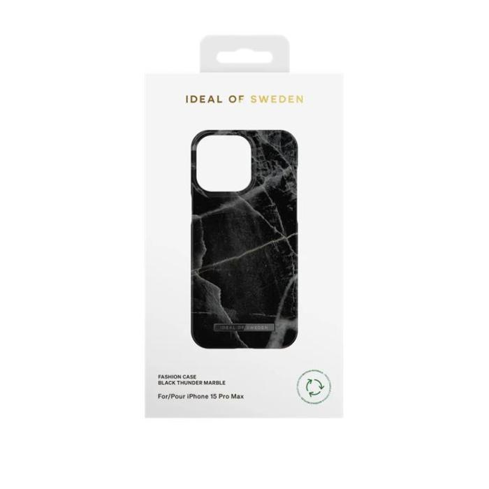 iDeal of Sweden - iDeal of Sweden iPhone 15 Mobilskal - Svart Thunder Marble