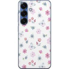 iSecrets - Mobilskal till Samsung Galaxy S25+ med Blommor och fj&auml;rillar