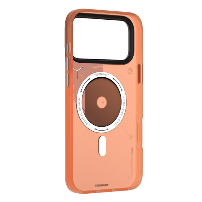 YOUNGKIT - YOUNGKIT iPhone 17 Pro Mobilskal MagSafe Unique Disc - Orange