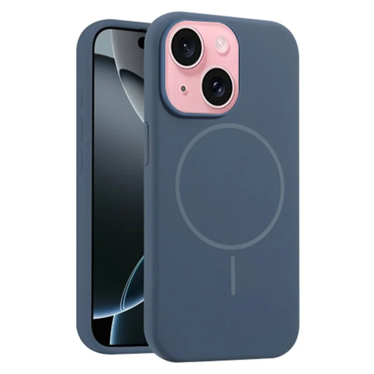 iPhone 14/13 Mobilskal MagSafe Silikon Anti Drop - Blå (Sapphire) | 2353 | AlltMobil