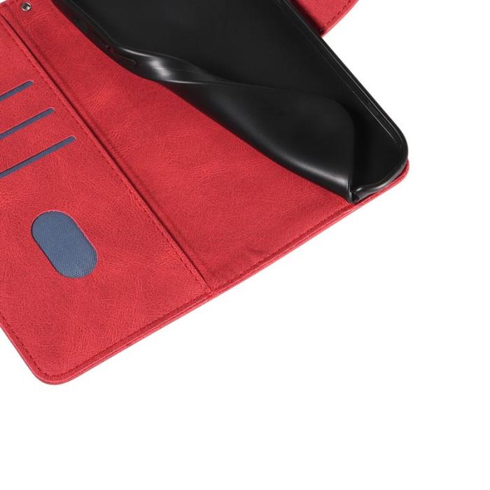 OEM - Plånboksfodral för Samsung Galaxy S26 Plus Konstläder Ställ - Röd
