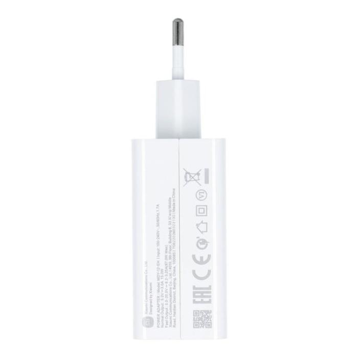 Xiaomi - Xiaomi Snabbladdare USB-A 67W QC 3.0 Bulk - Vit