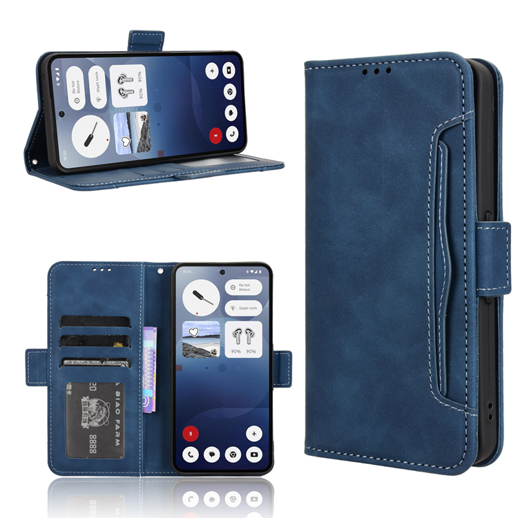 Nothing Phone (3a) Plånboksfodral Läder - Blå | 2353 | AlltMobil