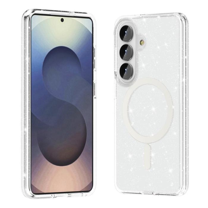 OEM - Mobilskal för Samsung Galaxy S26 Magnetiskt PC + TPU - Transparent Vit