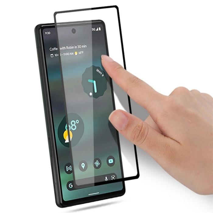 A-One Brand - [2-PACK] Google Pixel 6a Härdat Glas Skärmskydd Full Glue - Svart