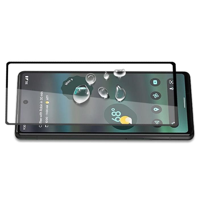 A-One Brand - [2-PACK] Google Pixel 6a Härdat Glas Skärmskydd Full Glue - Svart