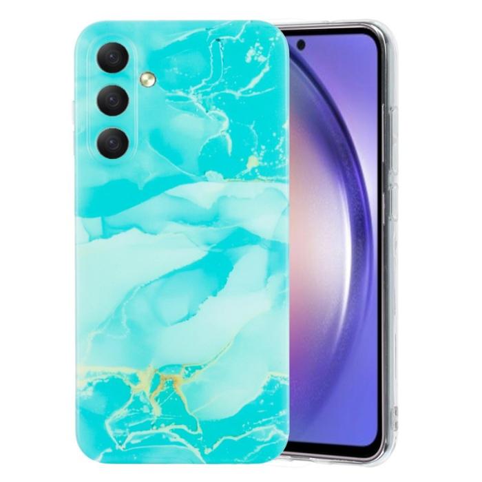 OEM - Mobilskal för Samsung Galaxy S26 Plus Marmor mönster TPU - Grön