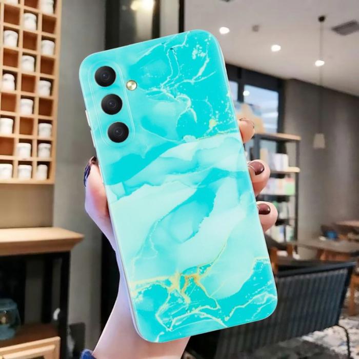 OEM - Mobilskal för Samsung Galaxy S26 Plus Marmor mönster TPU - Grön