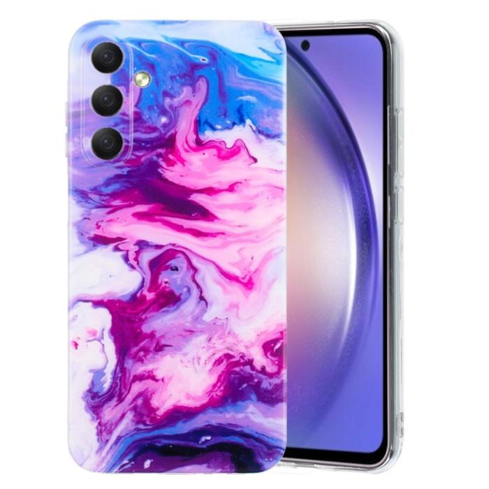 OEM - Mobilskal för Samsung Galaxy S26 Plus Marmor mönster TPU - Rosa
