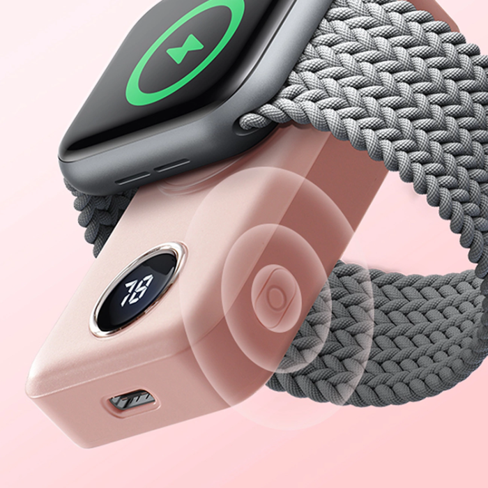 Joyroom - Joyroom Powerbank Trådlös 2000mAh 3W För Apple Watch - Rosa
