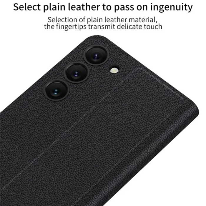 GKK - GKK Galaxy S23 Plus Mobilfodral Magnetic PU-Läder - Svart