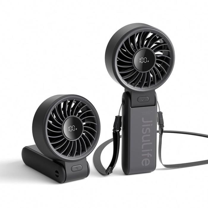 Jisulife - Jisulife Bärbar USB Handfläkt 3600 mAh Fan Life7 - Svart