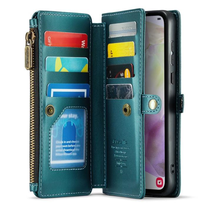 Caseme - CASEME Plånboksfodral Konstläder för Samsung Galaxy A35 5G - Grön