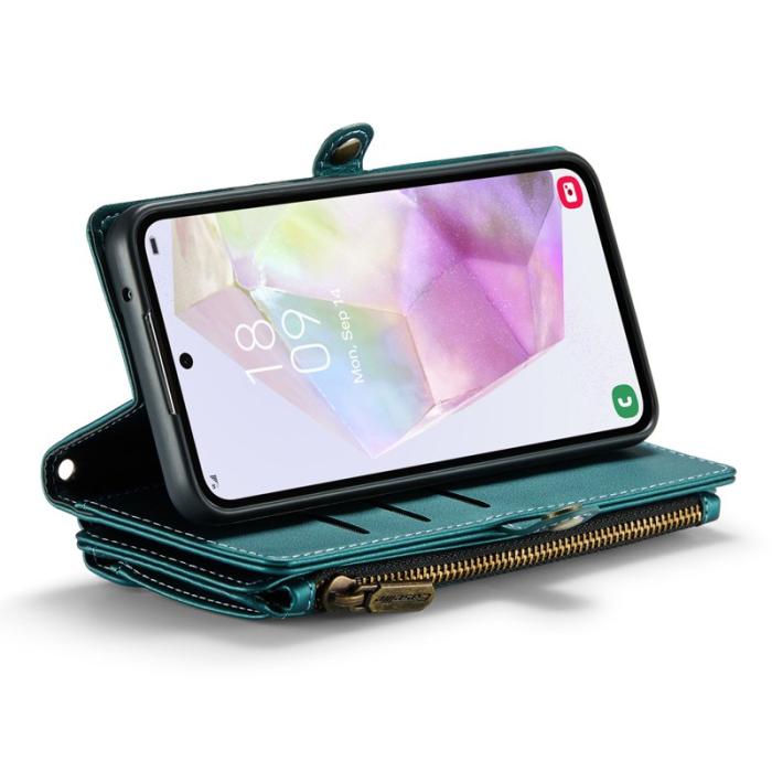 Caseme - CASEME Plånboksfodral Konstläder för Samsung Galaxy A35 5G - Grön