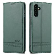 AZNS - AZNS Samsung Galaxy A13 Pl&aring;nboksfodral i Konstl&auml;der - Gr&ouml;n