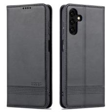 AZNS - AZNS Samsung Galaxy A13 Pl&aring;nboksfodral i Konstl&auml;der - Svart
