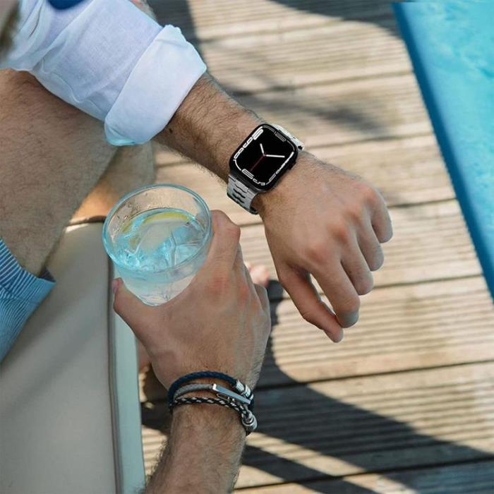 Tech-Protect - Tech-Protect Apple Watch (44/45/46/49mm) Armband Lines - Svart