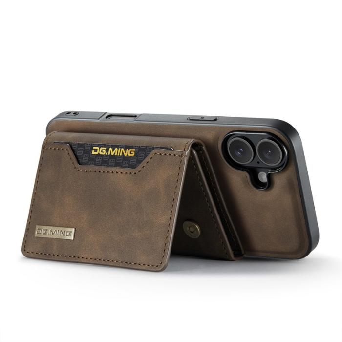 DG.MING - DG.MING M2 Series Mobilskal till iPhone 17 PU + PC + TPU - Brun