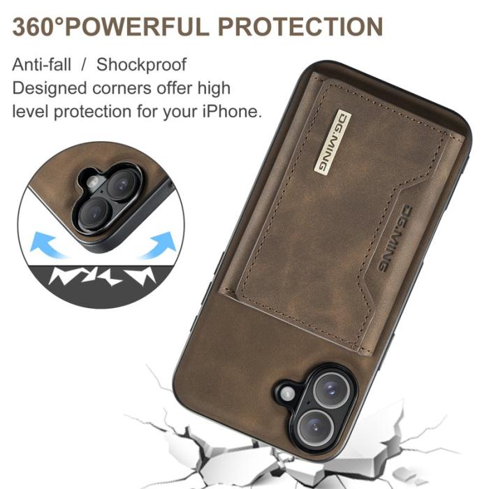 DG.MING - DG.MING M2 Series Mobilskal till iPhone 17 PU + PC + TPU - Brun